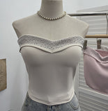 Design Sense Of Small Heavy Industry Drilled With Chest Pad Inside The Bottom Of The Coat Short Vest Woman