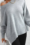 Women's Knitted Pullover Oversize Elegant Long Sleeve Casual Jumper Autumn Batwing Knitted Sweaters for Women