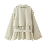 Women's Clothing 2025 Summer New Temperament Fashion With Belt Long Sleeves With Short Windcoat