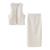 New Lace-Up Waistcoat 4749772 Straight Skirt 5427436
