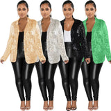 Zingj New Women's Casual Sequin Suit