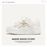 Shoes Small Homemade Destruction Aesthetic [M] Thick Soles Increase Small White Shoes Men's Shoes Men's Shoes Men's Shoes Men's