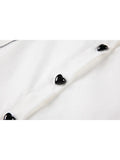 Heart Print Shirts Vintage Polo-Neck Long Sleeve Single Breasted Oversized Streetwear Loose Y2K Gothic Female