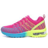 Women's Shoes Spring New Mesh Fly Weaving Breathable Lightweight Air Cushion Sneakers Women's Korean Version Of Student Casual Running