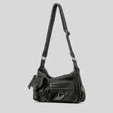 Vintage Motorcycle Pu Leather Crossbody BagOutfit