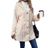 2025 Ebaywish Hooded Solid-Colored Open-Shirt Button-Buttoned Long-Sleeved Casual