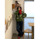 Vintage Fair Island Jace Sweater Women's Autumn/Winter New Lazy Wind Heavy Industry Snowflake Short Cardigan T-Shirt