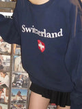 Blue Switzerland Sweatshirt-Outfit
