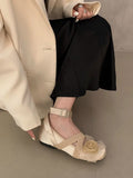 Gentle ~ French Style New Chinese Style With Skirt Flowers Mary Precious Shoes To Increase Temperament French Single Shoes