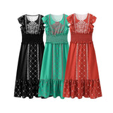 Women's New Three-Color Printing To Take Waist Dress