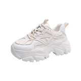 Street Thick-Bottomed Old Dad Shoes Women Breathable Mesh 2025 Spring And Autumn New Black And Casual Sports Shoes In