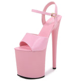 Zingj Patent Leather 20Cm High Heels Heel Sexy Waterproof Platform Hate Day Superb High Sandals Female