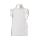 Pure-Want Wind Vest Bottom Shirt Women's New Sleeveless Half-High Collar Hottie