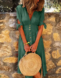 Long Skirt Ebay Short-Sleeved Belt A Skirt Korean Version Of Multi-Grain Buckle Multi-Color