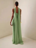 Women's Folded Corset Dress Temperament Sleeveless Pressure Folds Large Swings Women