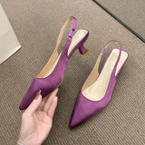 Women 2025 New Women's Shoes Summer Korean Version Of The Sharp Head In The Heel Tight-Set Feet Fashion Sandals