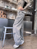 Zingj Straight Pants Female Spring And Autumn 2024 New Wide Leg Pants Summer Thin Loose Casual Cargo Pants
