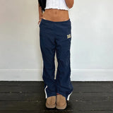 Zingj Style Digital Print Color Basic Woven Pants Women's Low Waist Slim Loose Straight Leg Casual