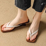 Women's Shoes 2025 Summer New Simple Slepe And Flip-Flops Women's Summer Fashion Wear Temperament Cool