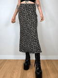 Floral Allover Midi Skirt-Outfit