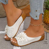 Flower Slippers Women's Slopes With A Thick Summer Cool Slippers 2025 Summer New