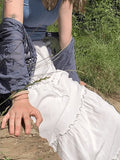 Solid Color Tiered Midi Skirt- Outfit
