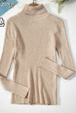 2023 Basic Turtleneck Women Sweaters Autumn Winter Warm Pullover Slim Tops Ribbed Knitted Sweater Jumper Soft Pull