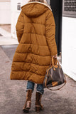 Solid Hooded Cotton Suit Long Sleeve Double-Sided Winter Warm Shirt Coat Cotton