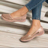 Women's Summer Fashion Sandals Women's Bag Head Hollow Large Flat-Soled Women's Shoes Thick-Soled Single Shoes Breathable Women's