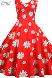 Summer Dress Women Sweet Peter pan Collar Vintage Elegant Music Note Print Slim Sleeveless Party Dresses