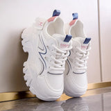New High-Heeled Shoes Children Summer Thin Breathable Short Thick White Shoes Thin Old Dad