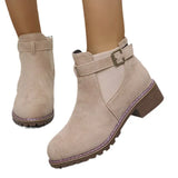 Short Boots In The Autumn And Winter Of 2025, Women With Thick And Velvet Noodles With One-Sightening Black Martin