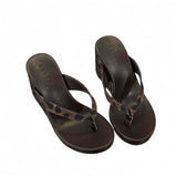 Thick Bottom Heel High Heels Roman Sandals Height Leopard Tlip Flops Drag Women Wear