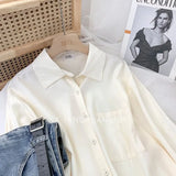 With A Long-Sleeved Net Version Of The Shirt For Women In Autumn Loose Leisure Design With A Small Shirt Stack To Wear