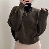 V-Neck Pullover Dark Academia SweaterOutfit