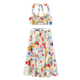 Women's INS Explosion Fashion Printed Short Blouse + Printed