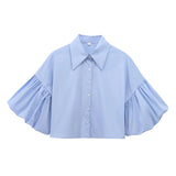 Women's Explosive Fashion Bubble Sleeve Open