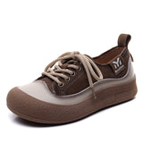 Layer Cow Skin Retro Thick-Soled Single Shoes Women 2025 Spring New Round Head With Soft Sole Casual