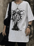 Men's Grunge Printed Short Sleeve Tee-Outfit