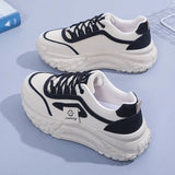 Old Dad Shoes Women 2025 New Four-Season Coloring Students To Increase High Shoes Korean Version Of Pine Cake Running Casual