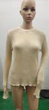 Zingj / Summer 2023 New Hot Selling Long-Sleeved Round Collar Thin Breathable Knit-Outfit