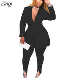 Suit Tassel 2 Two Piece Set Women Casual Autumn Winter Long Sleeve Shirt Tops + Skinny Legs Pants Female Outfit