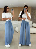 Summer Leisure Wide Legs Burst Loose Casual Fashion Trousers