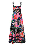 Zingj Southeast Asia New Small Flower Wave Sling Skirt High-End Temperament A-Line