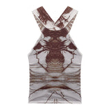 Millennium Hottie Thai-Style Hanging Neck Sling Vest Woman Summer Bare Sleeveless Tight Short Coat