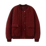 Women's Autumn And Winter Fashion Loose Pilot Shoulder Wide Water Wash Cotton Coat