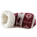 Socks Shoes Woman Home Slippers Christmas Elk Indoor Shoes Warm Contton Slipper Plush Insole Anti-Skid Sole Botas