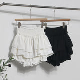 The Real Shot Of The Ballet Style White Fluffy Half Skirt Woman Loose High Waist Cake Skirt A Word Super Short Skirt