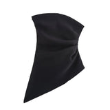 Women's Clothing INS Net Red Pop Fashion Party Folds Asymmetric Sexy Hot Girl
