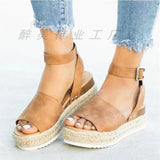 Yards Of Women's Sandals A Word Buckle Thick Bottom And High Heels Of Sandals Women Feel
